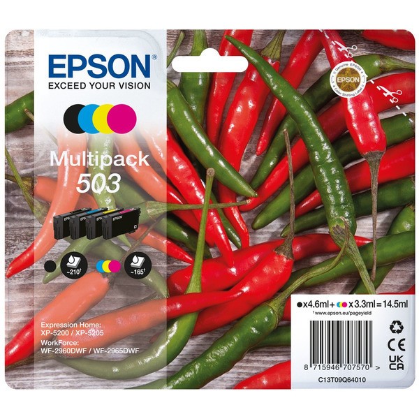 Epson Tintenpatrone MultiPack Bk,C,M,Y 503 C13T09Q64010