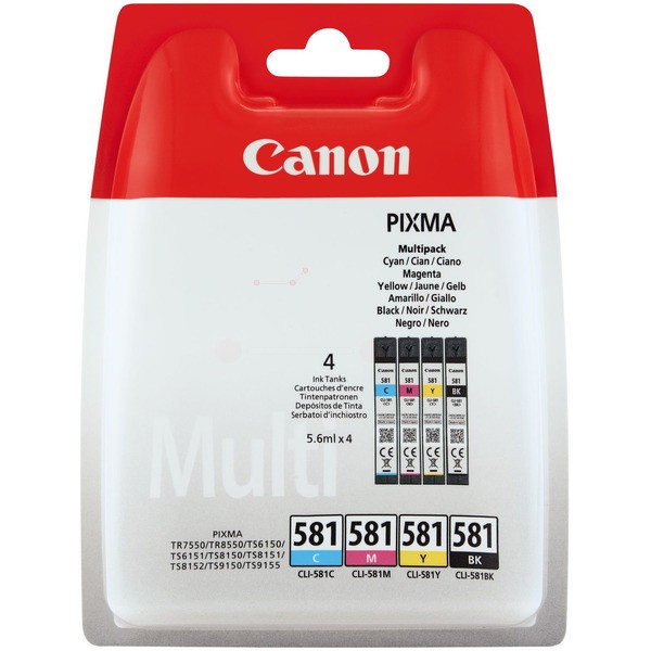 Canon Tintenpatrone MultiPack Bk,C,M,Y CLI-581 2103C004
