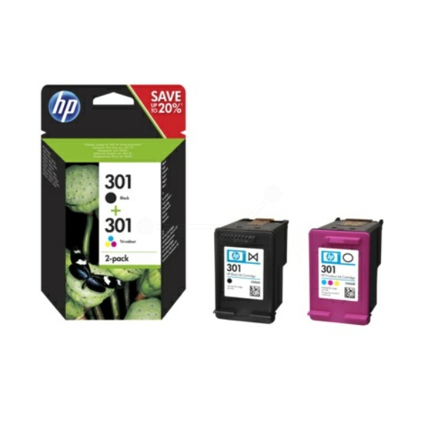 HP Druckkopfpatrone Multipack schwarz + color 301 N9J72AE