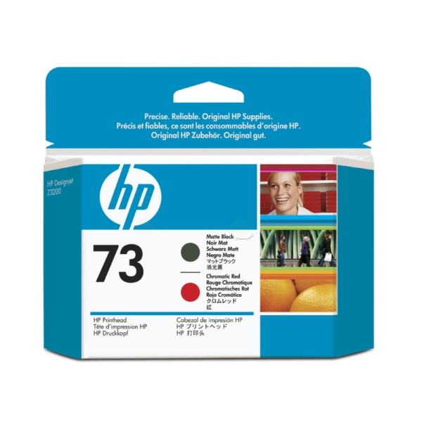 HP Druckkopf schwarz matt +chrom. rot 73 CD949A