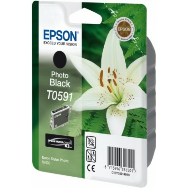 Epson Tintenpatrone schwarz Foto T0591 C13T05914010