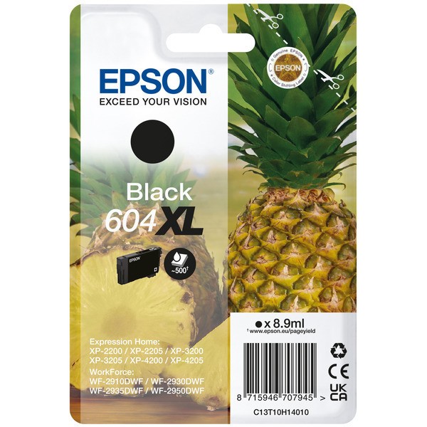 Epson Tintenpatrone schwarz High-Capacity 604XL C13T10H14010