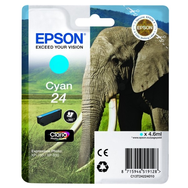 Epson Tintenpatrone cyan 24 C13T24224010