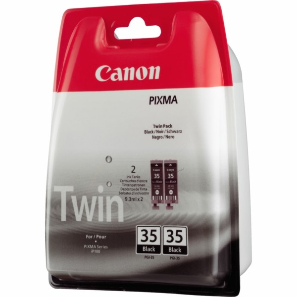Canon Tintenpatrone schwarz Doppelpack PGI-35 BK 1509B012