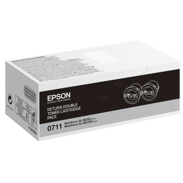 Epson Tonerkartusche schwarz Doppelpack return program 0710