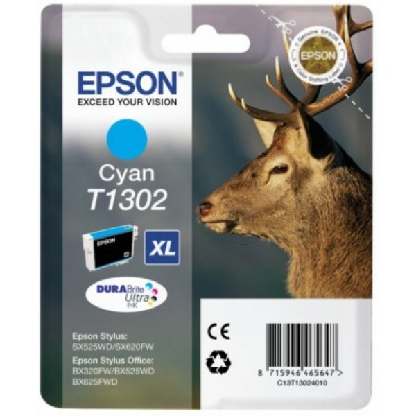 Epson Tintenpatrone cyan XL T1302 C13T13024010