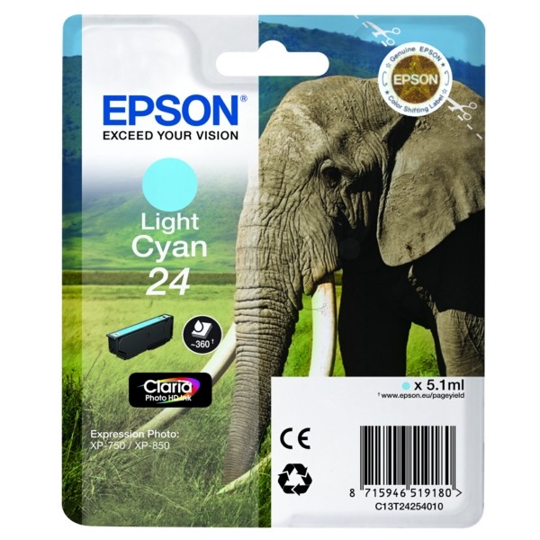 Epson Tintenpatrone cyan hell 24 C13T24254010