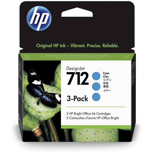 HP Tintenpatrone cyan MultiPack 712 3ED77A