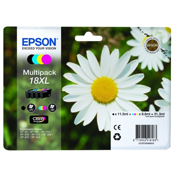 Epson Tintenpatrone MultiPack Bk,C,M,Y 18XL C13T18164010