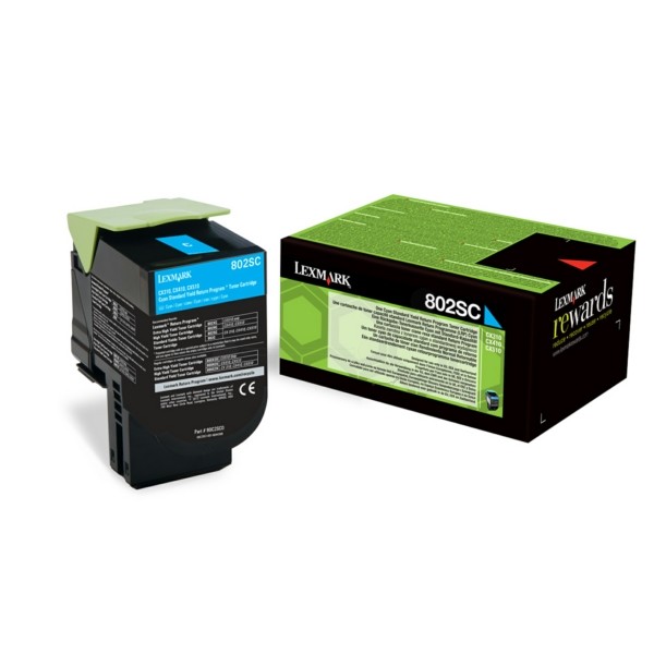 Lexmark Toner-Kit cyan return program 802SC 80C2SC0