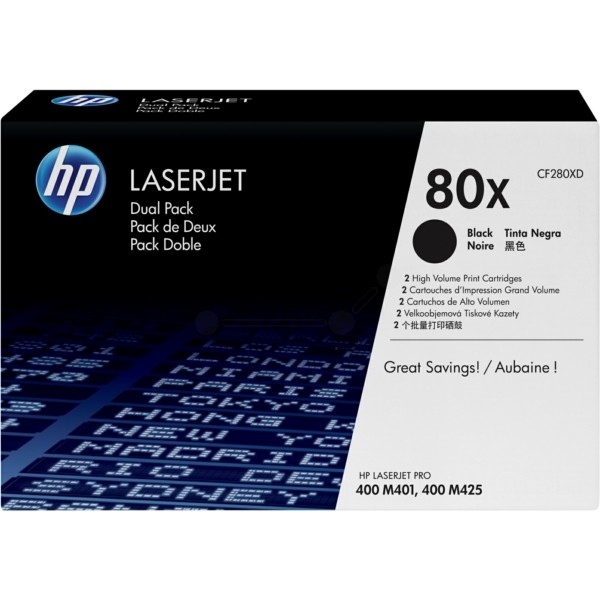 HP Tonerkartusche schwarz Doppelpack 80X CF280XD