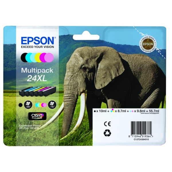 Epson Tintenpatrone MultiPack Bk,C,M,Y,LC,LM 24XL C13T243840