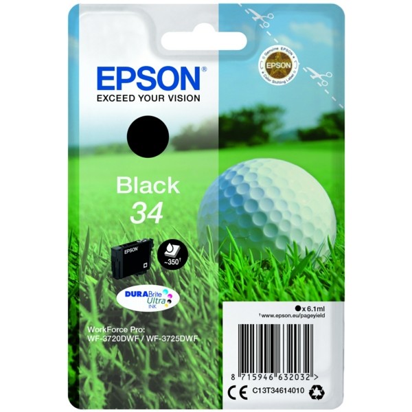 Epson Tintenpatrone schwarz 34 C13T34614010