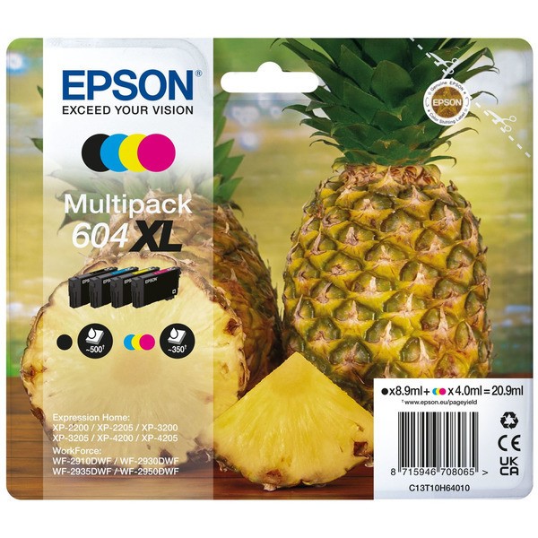 Epson Tintenpatrone MultiPack Bk,C,M,Y High-Capacity 604XL C
