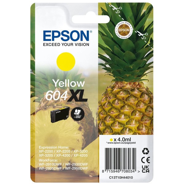 Epson Tintenpatrone gelb High-Capacity 604XL C13T10H44010