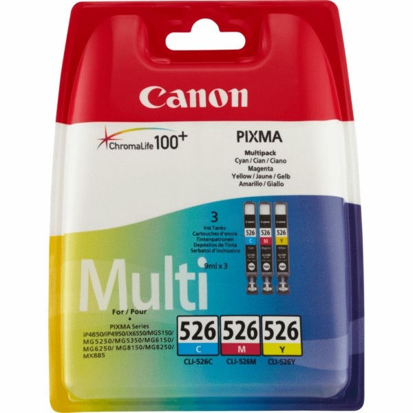 Canon Tintenpatrone MultiPack C,M,Y 526 4541B006