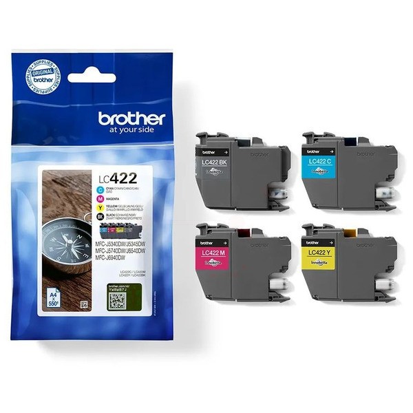 Brother Tintenpatrone MultiPack Bk,C,M,Y  LC422VAL