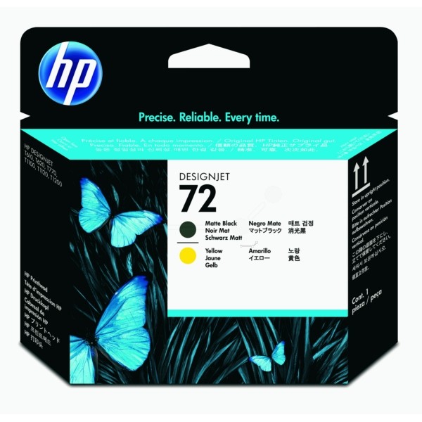 HP Druckkopf schwarz matt +gelb 72 C9384A