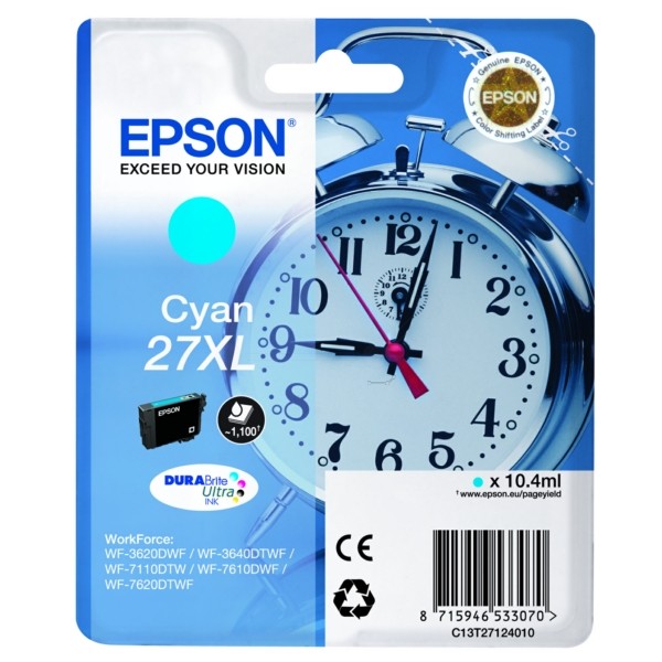 Epson Tintenpatrone cyan 27XL C13T27124010