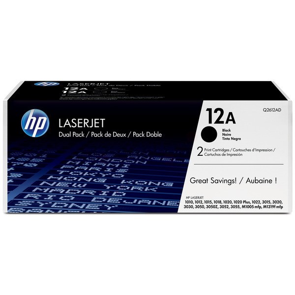 HP Tonerkartusche schwarz Doppelpack 12AD Q2612AD