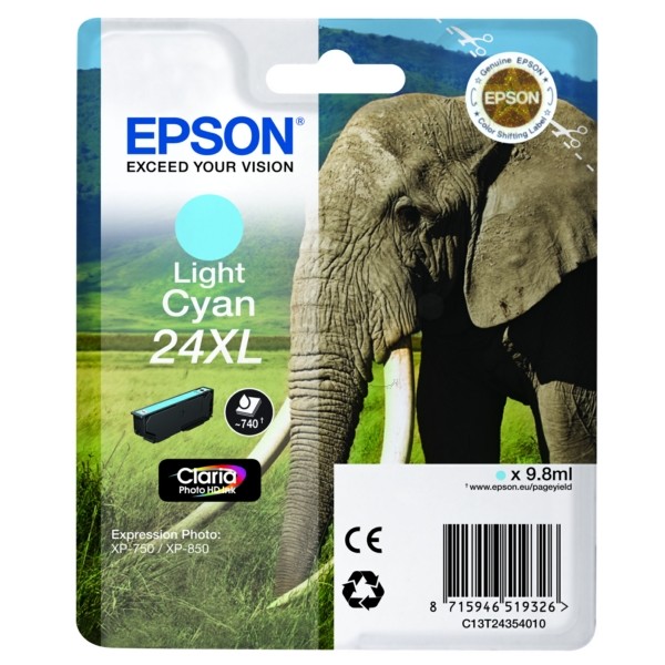 Epson Tintenpatrone cyan hell 24XL C13T24354010