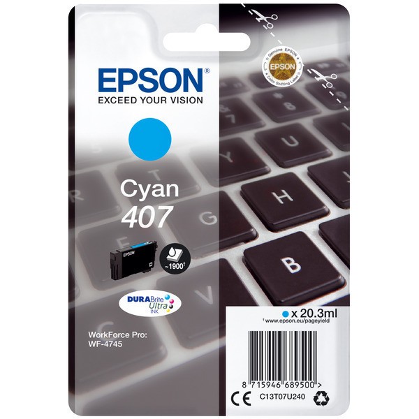 Epson Tintenpatrone cyan  C13T07U240
