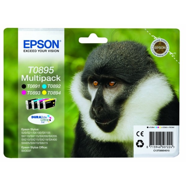 Epson Tintenpatrone MultiPack Bk,C,M,Y T0895 C13T08954011