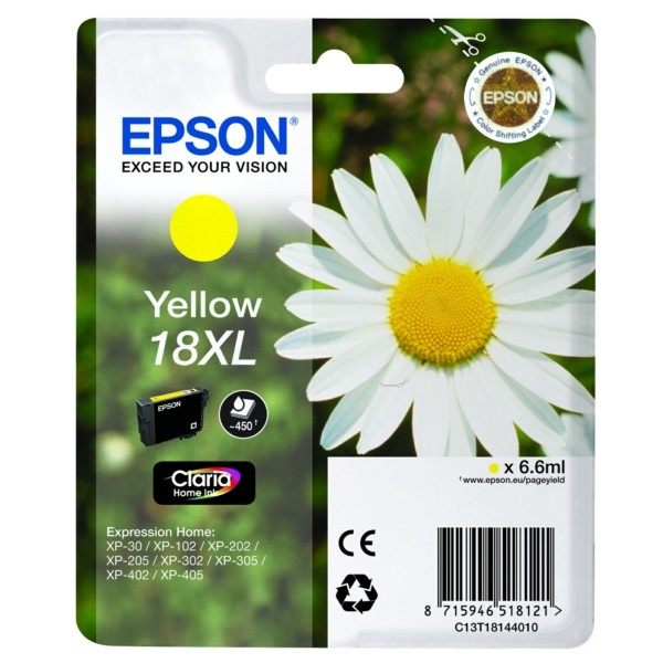 Epson Tintenpatrone gelb 18XL C13T18144010