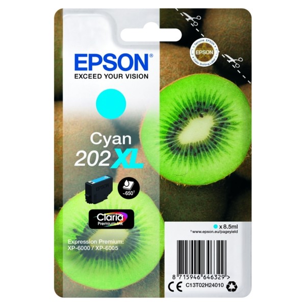 Epson Tintenpatrone cyan 202XL C13T02H24010