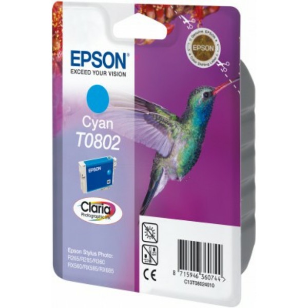 Epson Tintenpatrone cyan T0802 C13T08024011