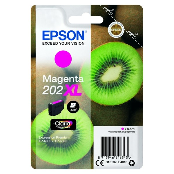Epson Tintenpatrone magenta 202XL C13T02H34010