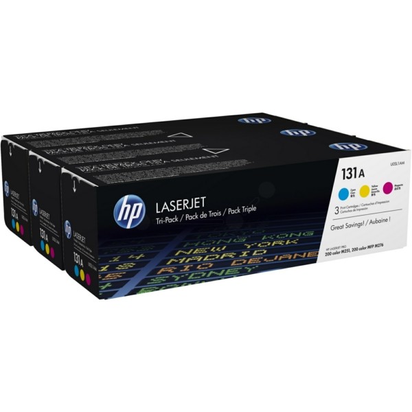 HP Tonerkartusche Rainbow-Kit (c,m,y) 131A U0SL1AM