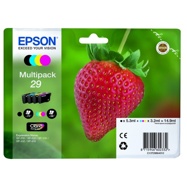 Epson Tintenpatrone MultiPack Bk,C,M,Y 29 C13T29864010