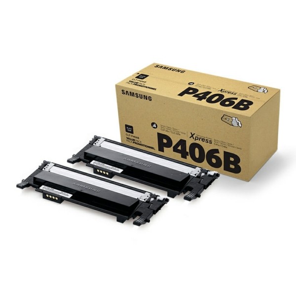 Samsung Toner schwarz Doppelpack P406B CLTP406BELS