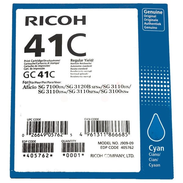 Ricoh Gelkartusche cyan GC-41 C 405762