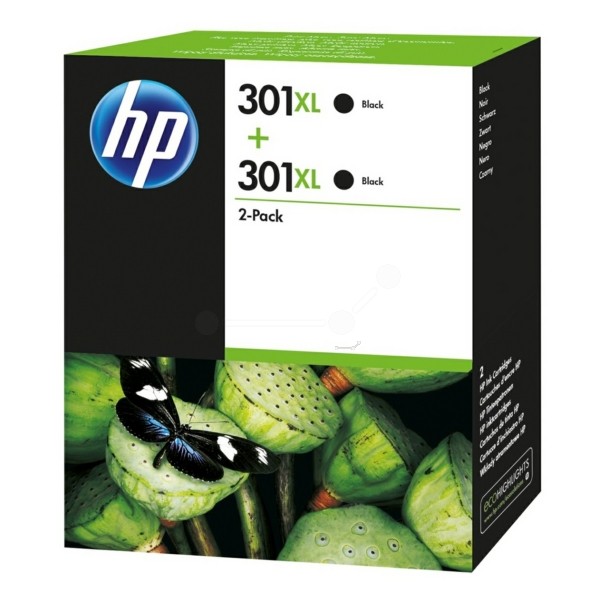 HP Druckkopfpatrone schwarz High-Capacity Doppelpack 301XL D
